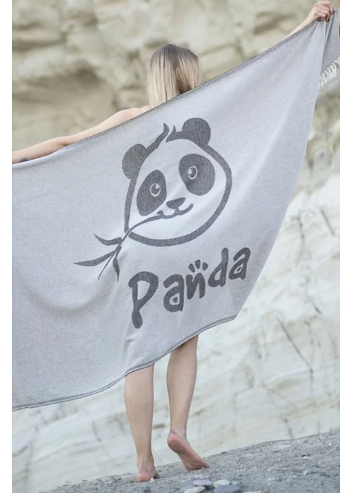 Panda Black Peshtemal (Sustainable Cotton)