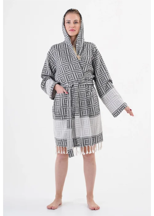 Square Black Bathrobe