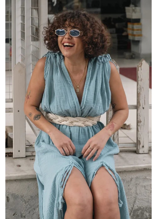 Stella Sky Blue Muslin Dress