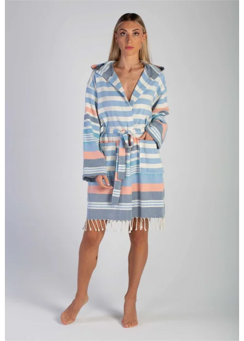 Trivia Navy Blue Bathrobe
