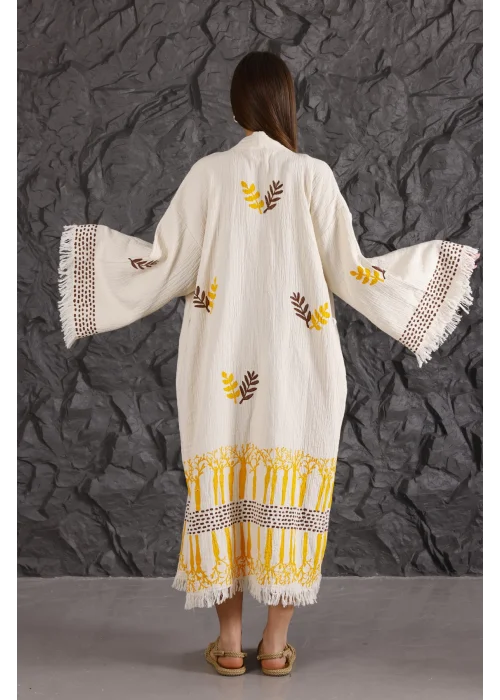 Leaf Tree Wooden Printed Bathrobe