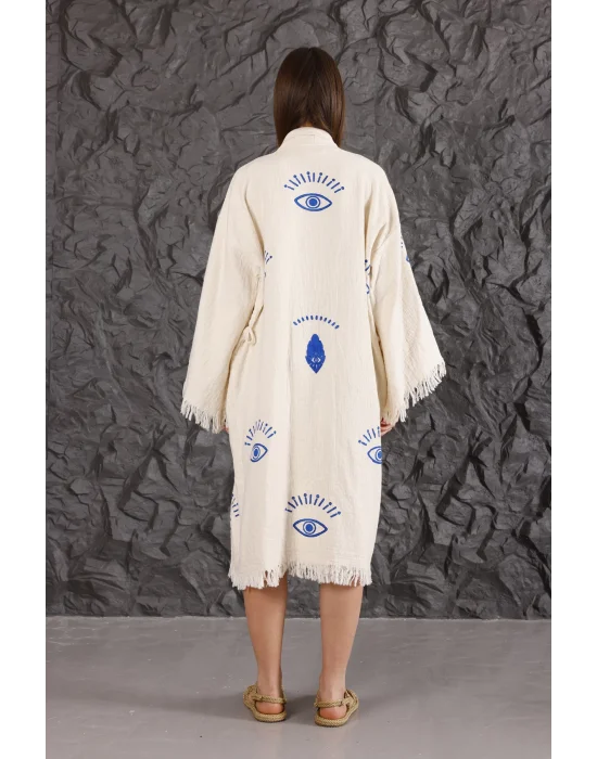 Pure Eye Wooden Printed Bathrobe
