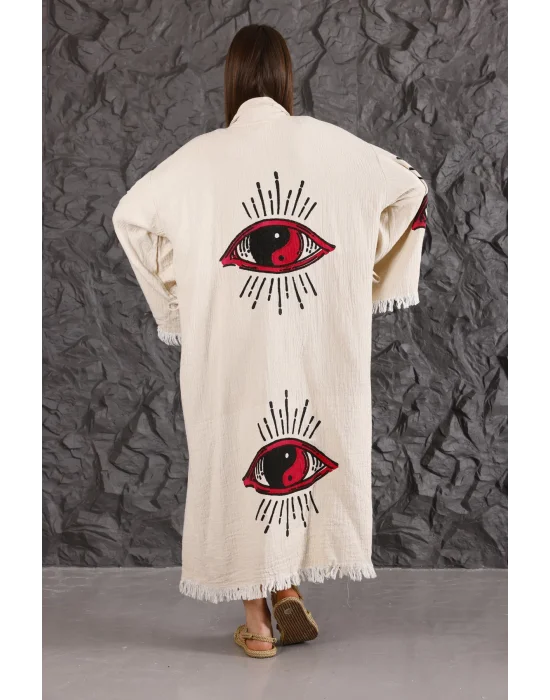 Eye Wooden Printed Kaftan