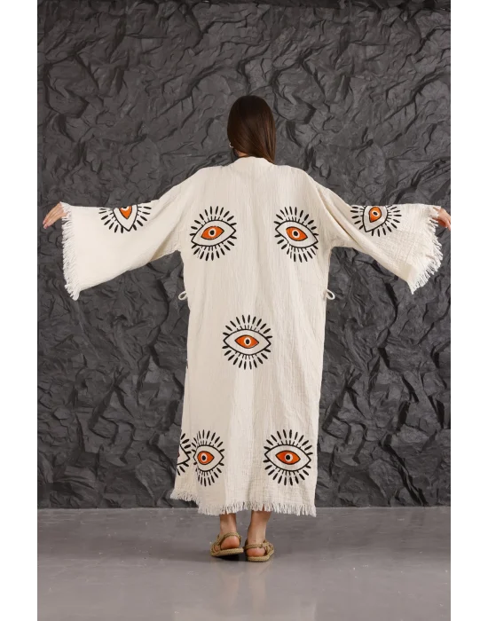 Eye Wooden Printed Kaftan