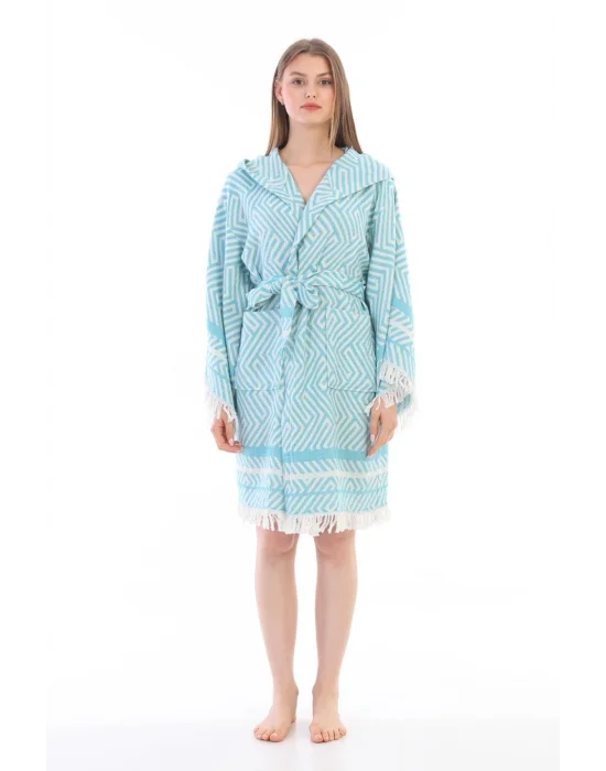 Alinda Turquoise Bathrobe