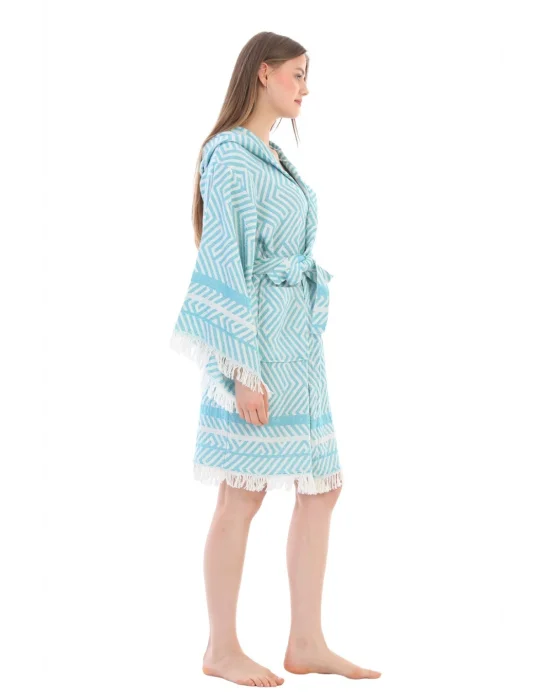Alinda Turquoise Bathrobe