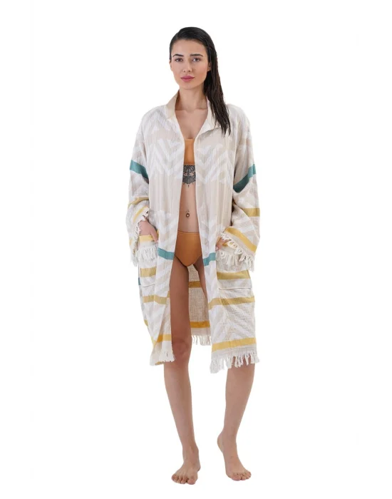 Amos Beige Bathrobe