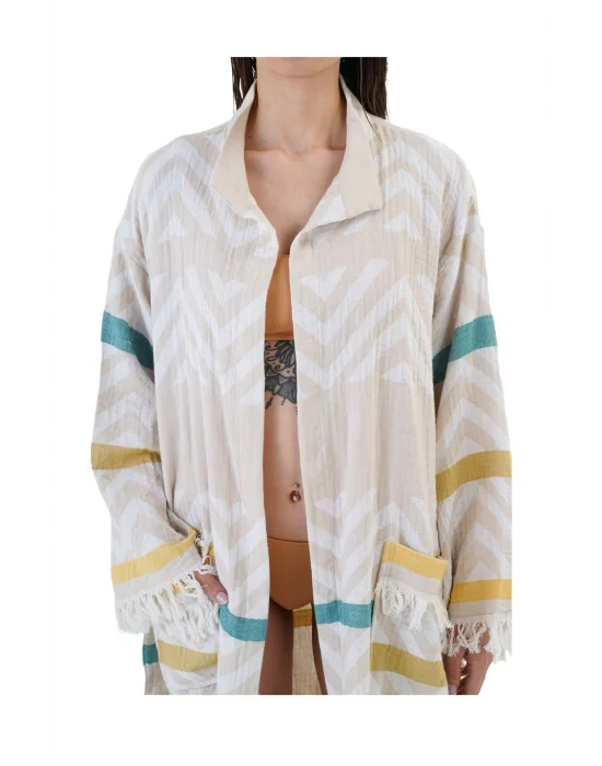 Amos Beige Bathrobe
