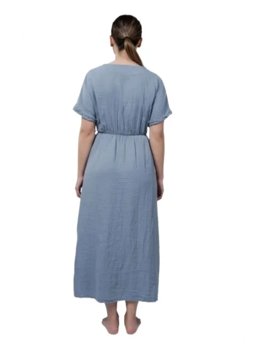 Anvelop Blue Muslin Dress