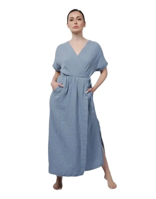 Anvelop Blue Muslin Dress
