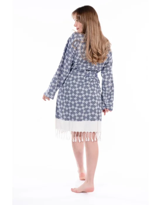 Aphrodithe Navy Blue Bathrobe