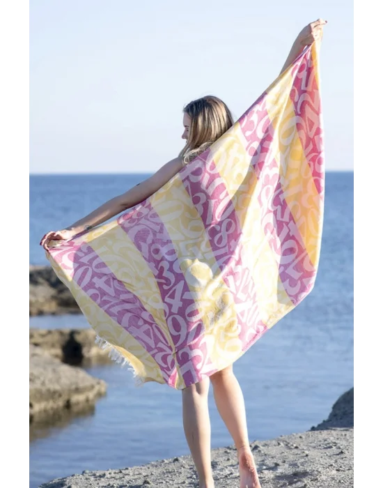 Apollonia Pink & Yellow Peshtemal
