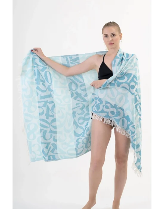 Apollonia Turquoise & Mint Peshtemal
