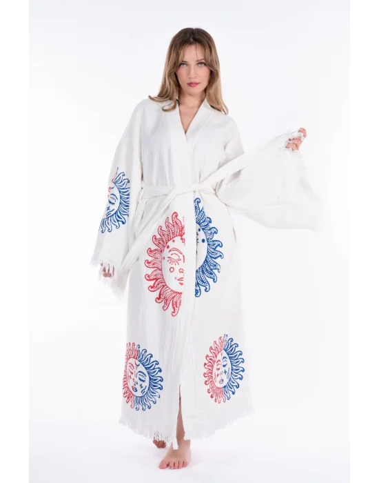 Arinna Wooden Printed Bademantel