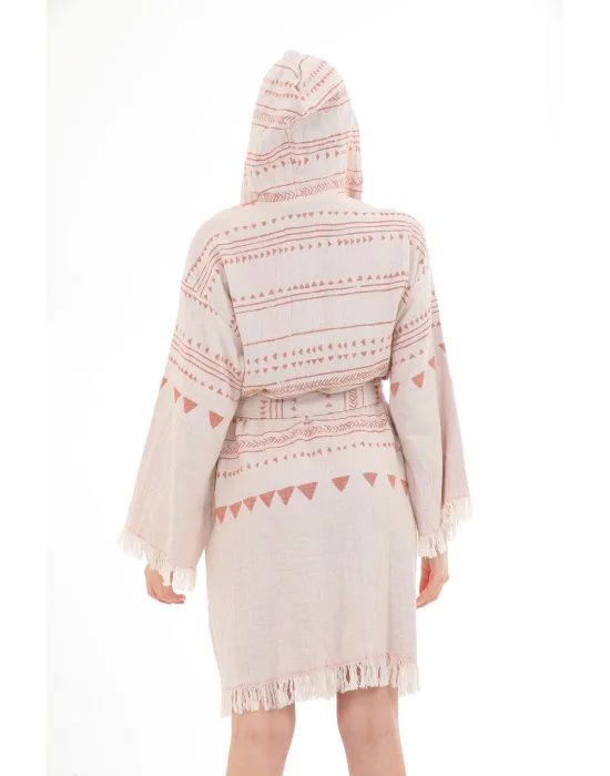 Aspendos Beige & Terra Bathrobe