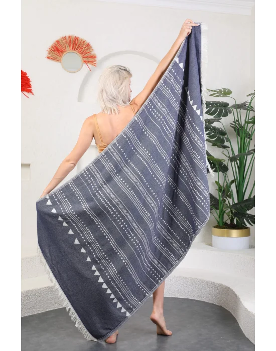 Aspendos Navy Blue Peshtemal