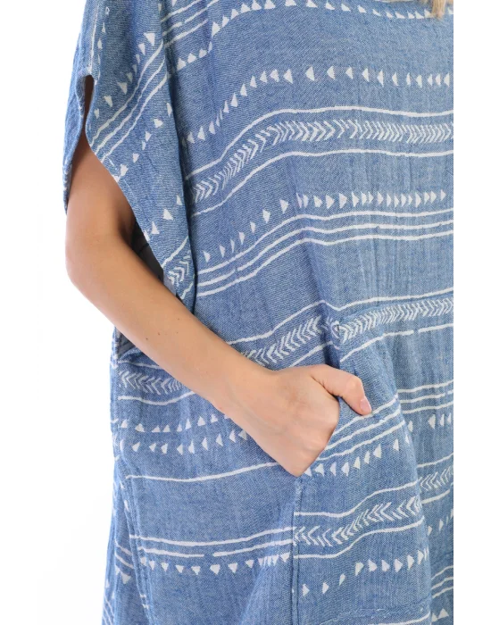 Aspendos Blue Surf Poncho