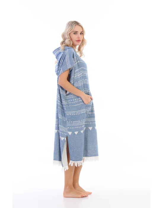 Aspendos Blue Surf Poncho