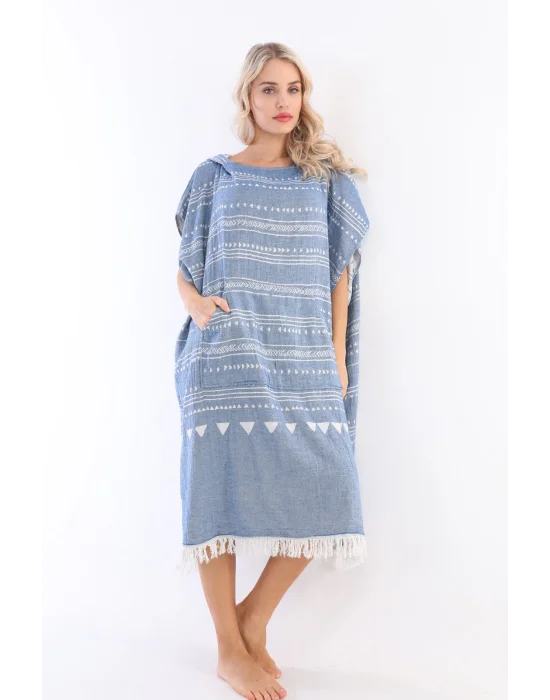 Aspendos Blue Surf Poncho