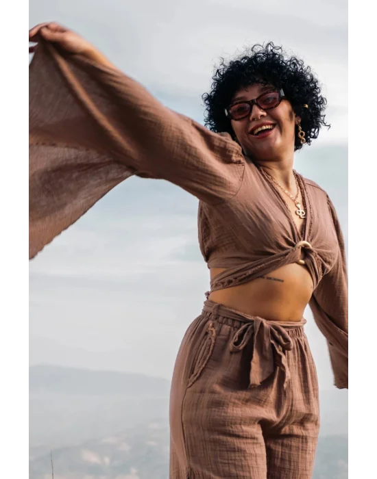 Aya Bown Muslin Blouse