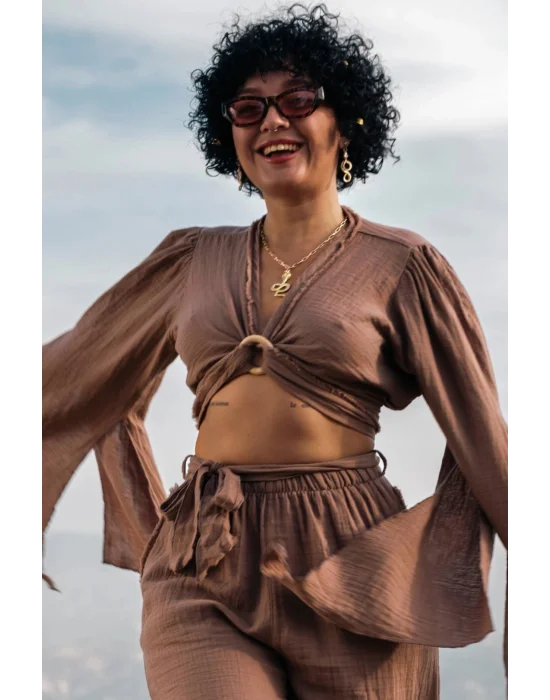 Aya Bown Muslin Blouse