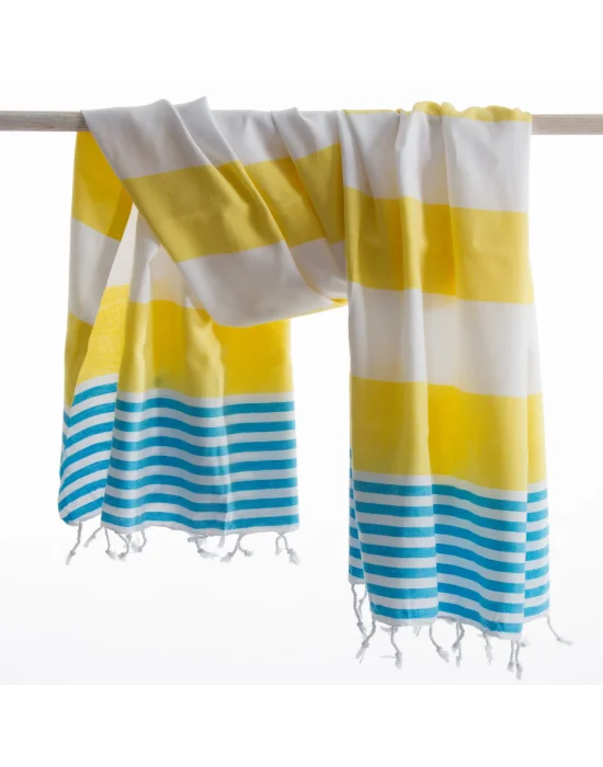 Boreas Yellow & Turquoise Peshtemal