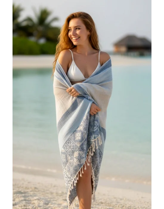 Caria Blue Peshtemal