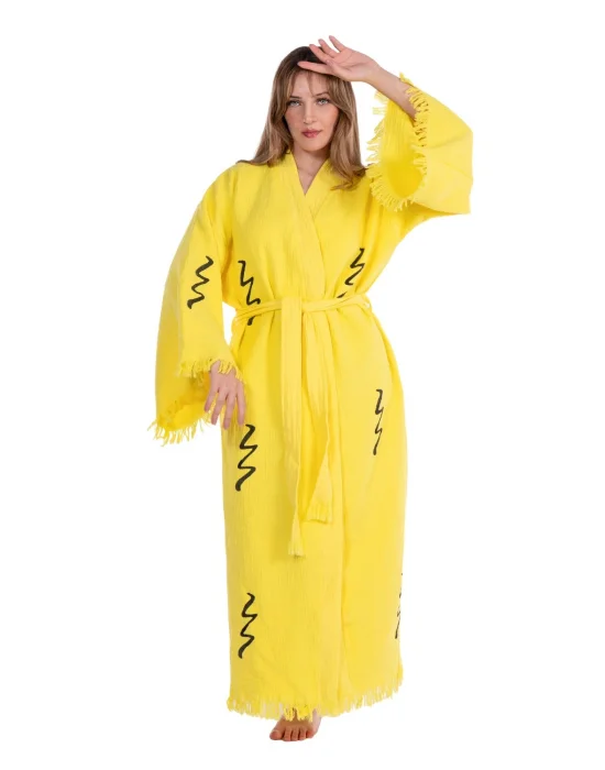 Cho Ku Rei Wooden Printed Bathrobe