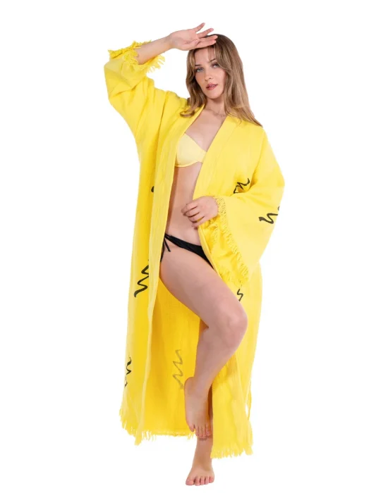 Cho Ku Rei Wooden Printed Bathrobe