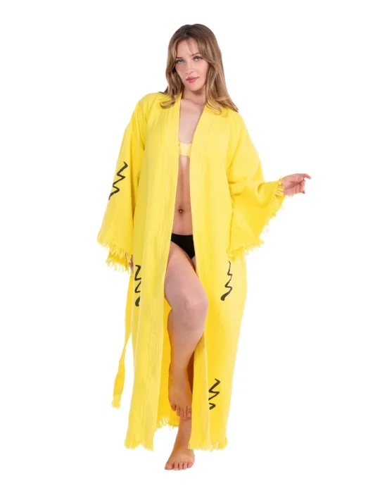 Cho Ku Rei Wooden Printed Bathrobe