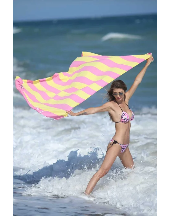 Clotho Pink & Yellow Peshtemal