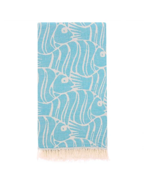 D. Fish Turquoise Peshtemal