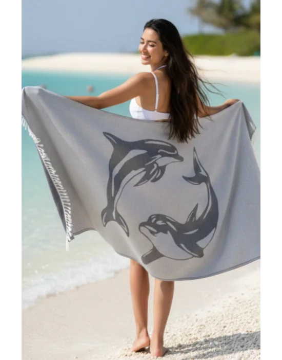 Dolphin Black Peshtemal (Sustainable Cotton)