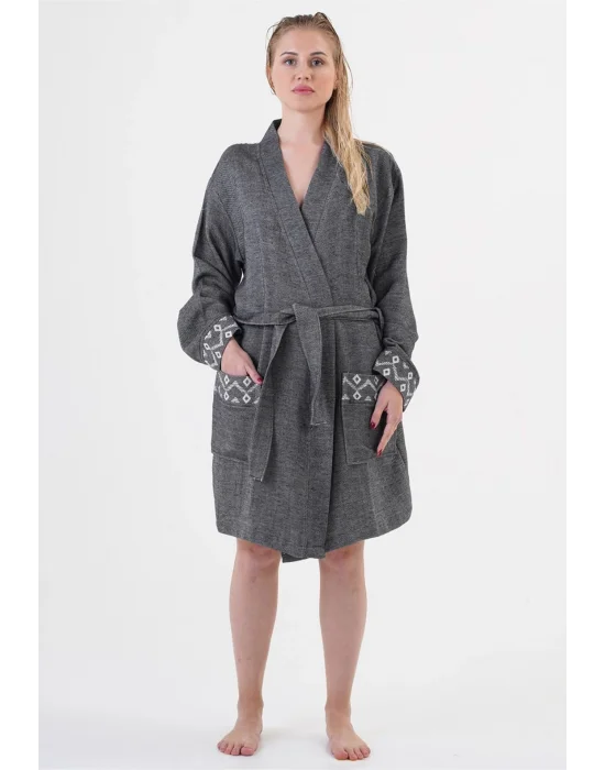 Edessa Black Bathrobe