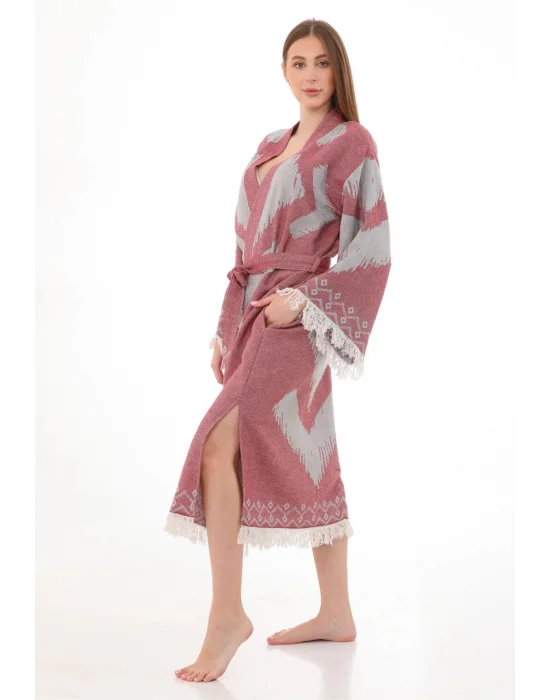 Edessa Burgundy Bathrobe
