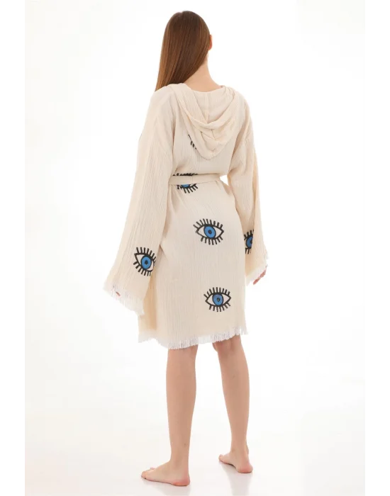 Eye Wooden Stamp Bathrobe
