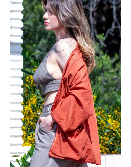 Gaia Terra Linen Kimono