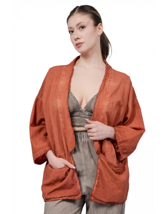 Gaia Terra Linen Kimono
