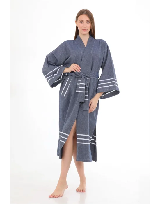 Glay Navy Blue Bathrobe