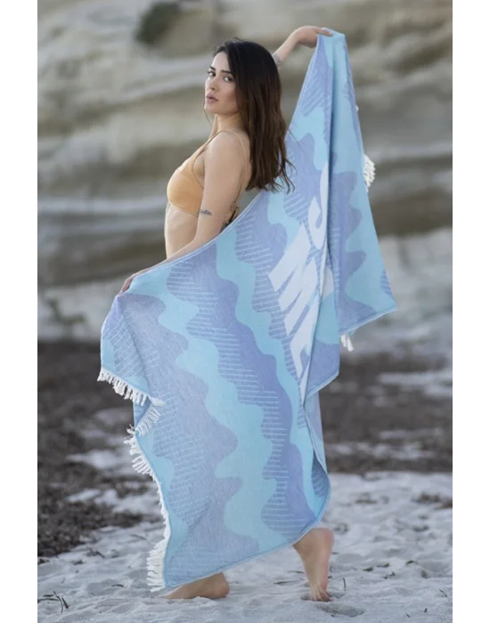 Halikarnassos Royal Blue & Turchese Peshtemal