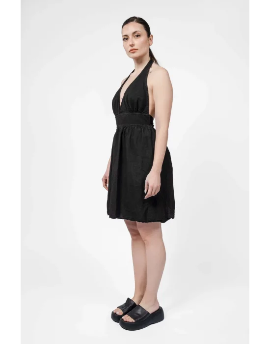 Ateiler Chaputs Linen Hera Black Dress One-Size