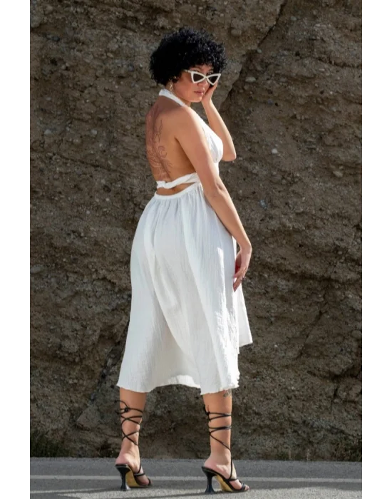 Hera White Muslin Dress