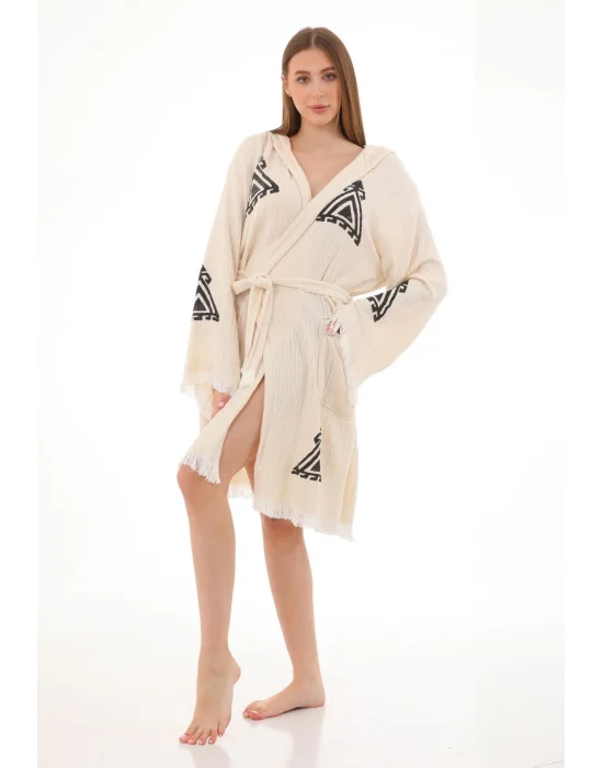 Kelim Wooden Stamp Bathrobe