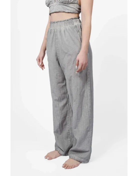 Lyra Grey Linen Trouser