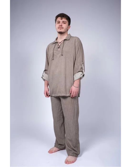 Atelier Chapeuts Linen Beige Trousers