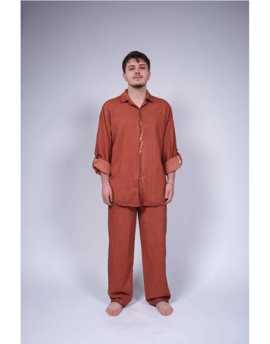 Atelier Chaputs Linen Terra Button-Up Shirt
