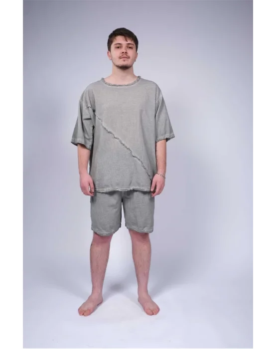 Atelier Chaputs Linen Gray Shorts