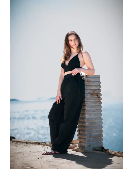Ateiler Chaputs Linen Lira Black Pants One-Size
