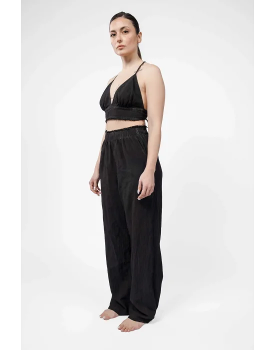 Ateiler Chaputs Linen Lira Black Pants One-Size