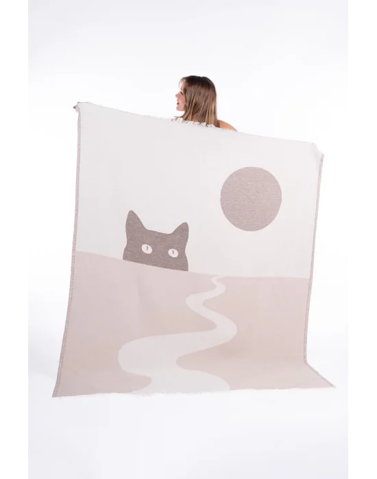 Luna Throw - Beige & Brown